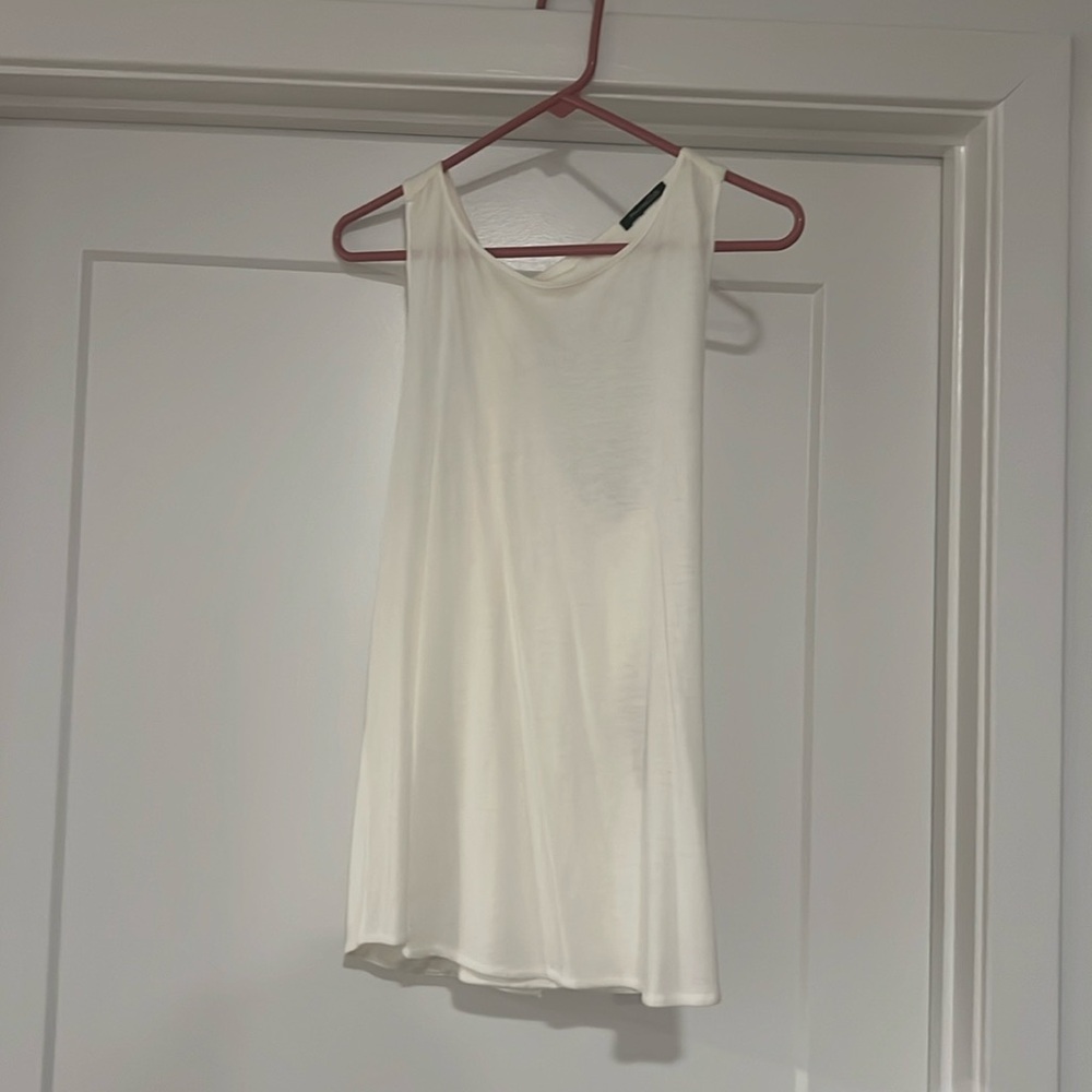White Massimo Dutti open back shirt M - Picture 1 of 4